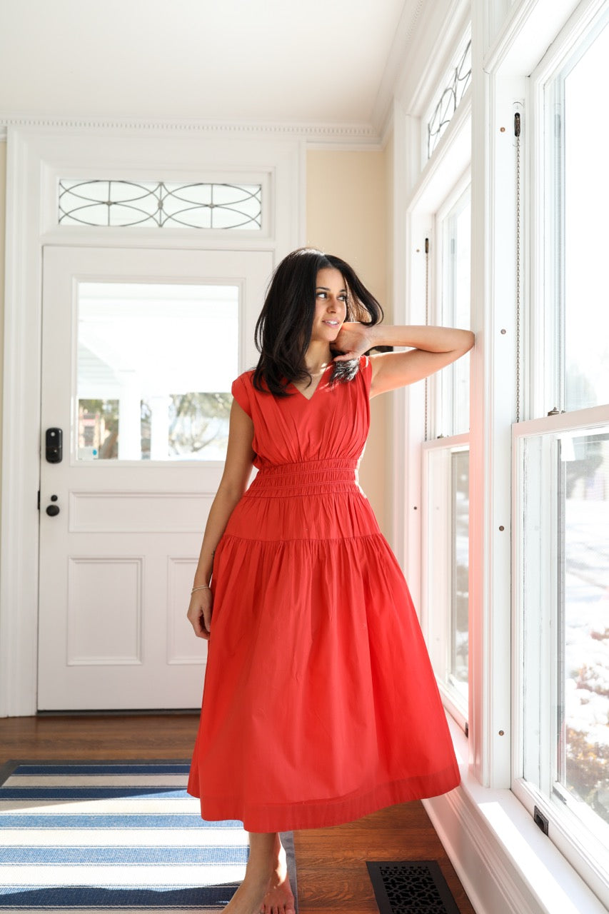 Eva Dress - Tomato