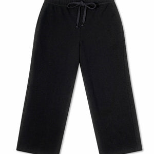 Photo of Terry Wide Leg Pant - Black. Click to view.