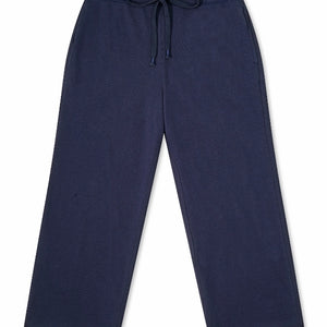 Photo of Terry Wide Leg Pant - Navy. Click to view.