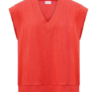 Photo of Terry Cap Sleeve Top - Poppy. Click to view.