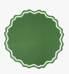 Green Fancy Scallop Paper Placemat - Pack of 12