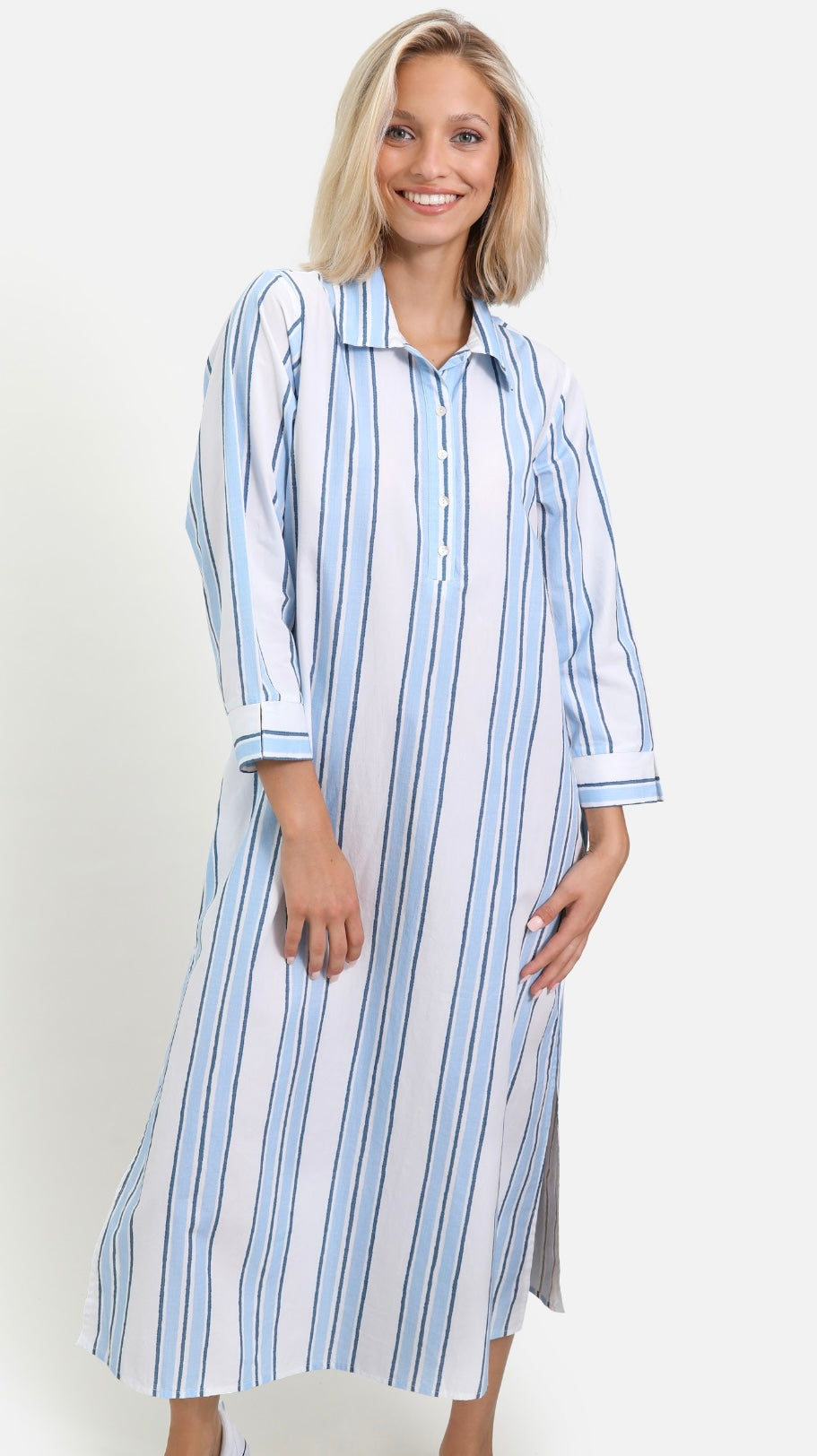 Sara Dress - Blue Stripe