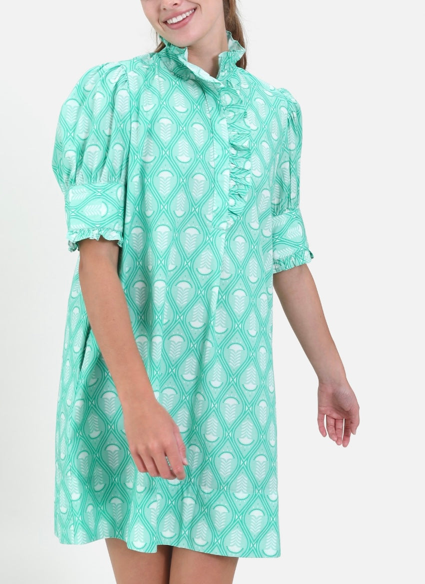 Westport Dress – Green Stamp