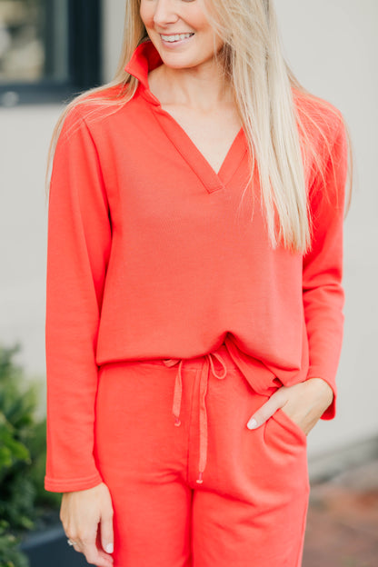 Terry Tunic Top – Poppy
