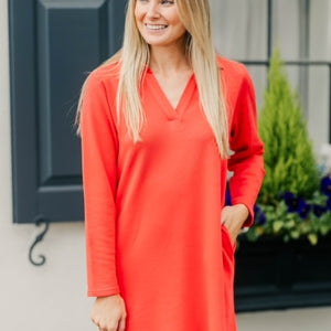 Photo of Terry Tunic Dress - Poppy. Click to view.