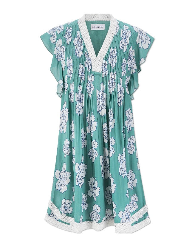 Eden Dress - Green Peony