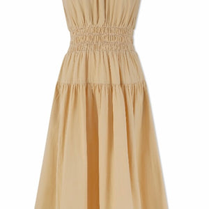 Photo of Eva Midi Dress - Tan. Click to view.