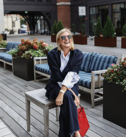 Cashmere Wrap - Navy