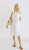 Blake Long Utility Dress - White