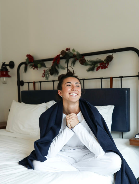 Pima Long Pajama Set - White