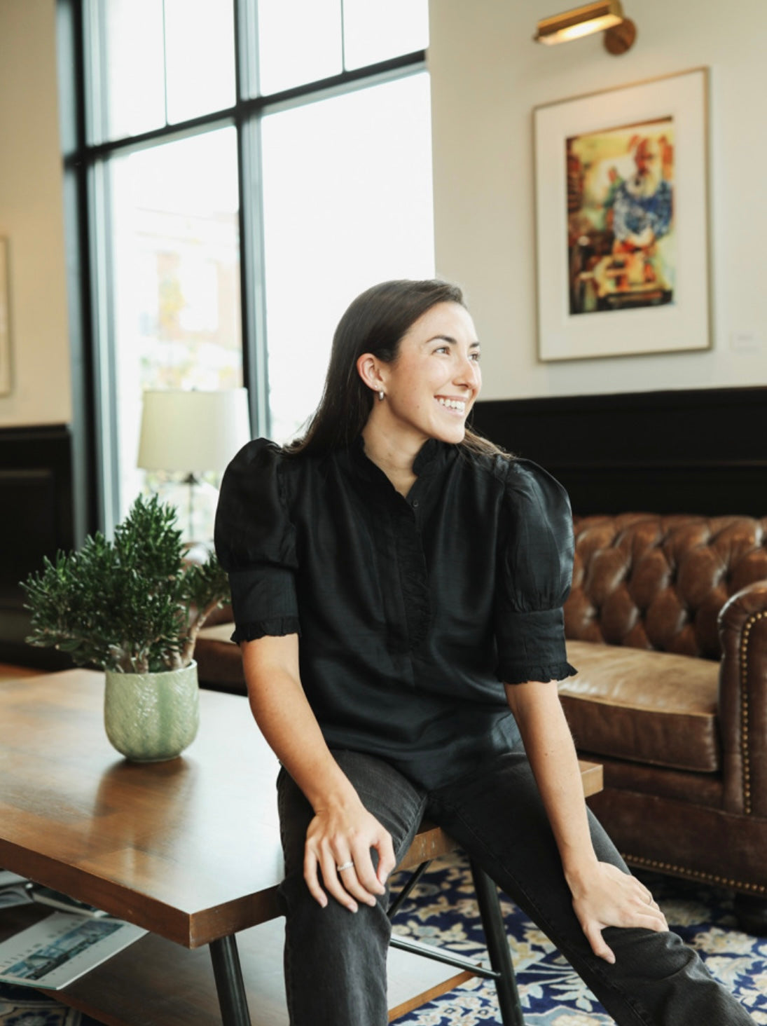 Westport Top - Dupioni Black