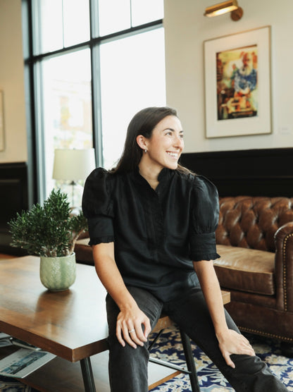 Westport Top - Dupioni Black