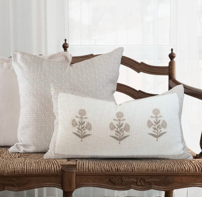 Seraphina Flower Pillow Cover – Mocha