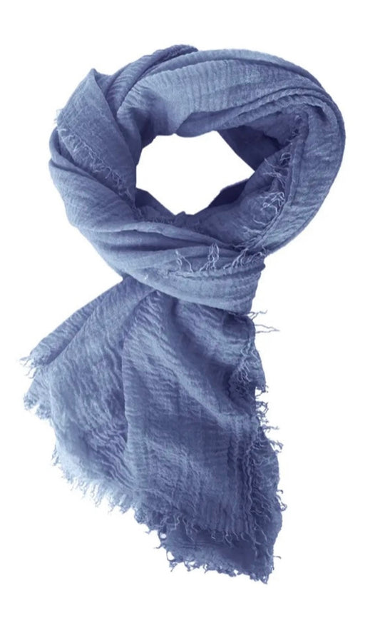 Boho Scarf - Cornflower Blue