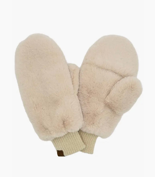 Faux Fur Mittens