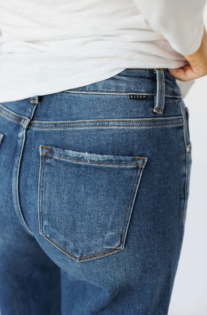 Risen High Rise Straight Jeans