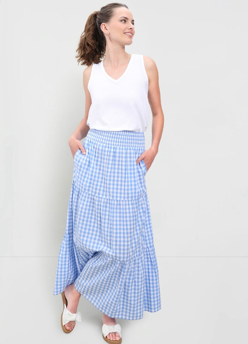 Gingham Skirt - Blue