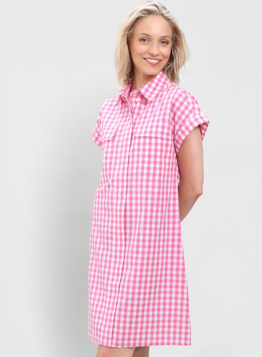 Harper Dress – Pink Gingham