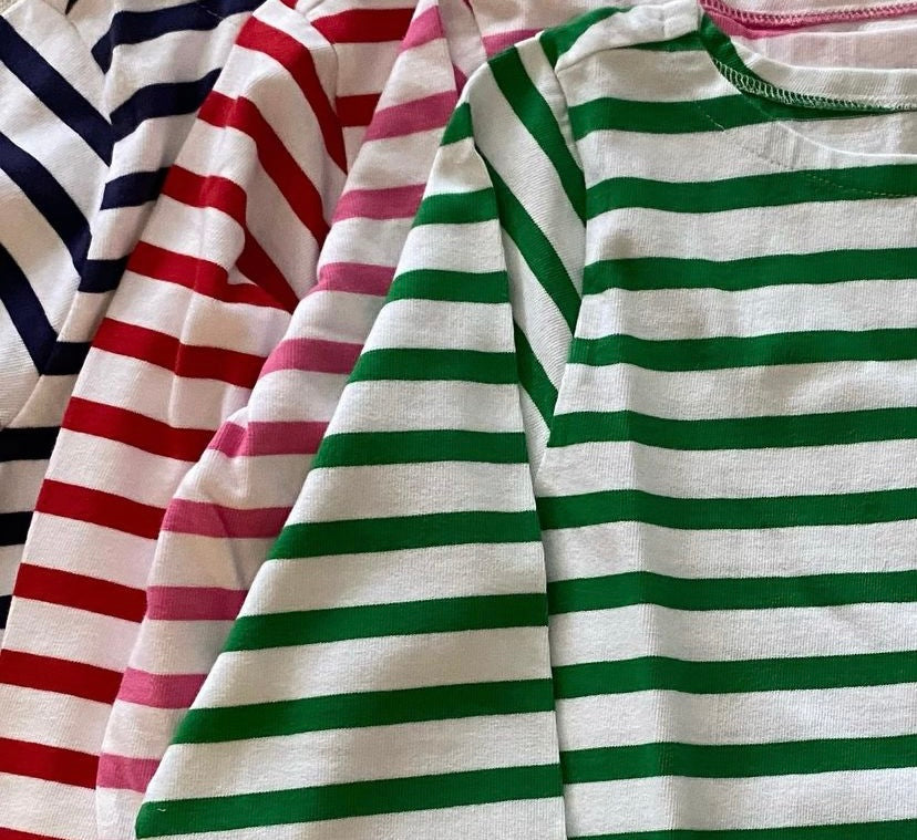 Red Breton Stripe Shirt by NAVYBLEU