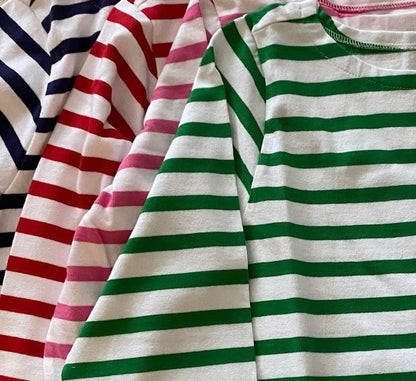 Pink Breton Stripe Shirt by NAVYBLEU