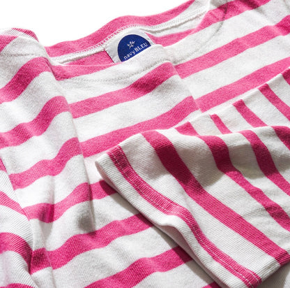 Pink Breton Stripe Shirt by NAVYBLEU