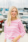 Pink Breton Stripe Shirt by NAVYBLEU