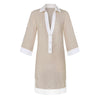 Fairfield Tunic Dress - Ecru/White