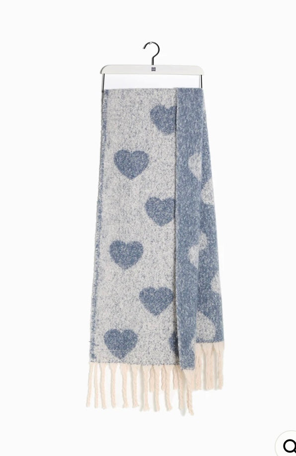 Heart Tassle Scarf