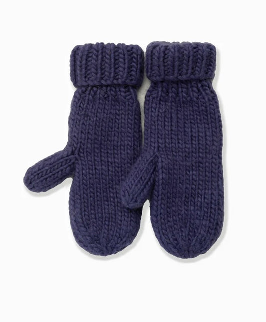 Hand Knitted Mittens - Navy