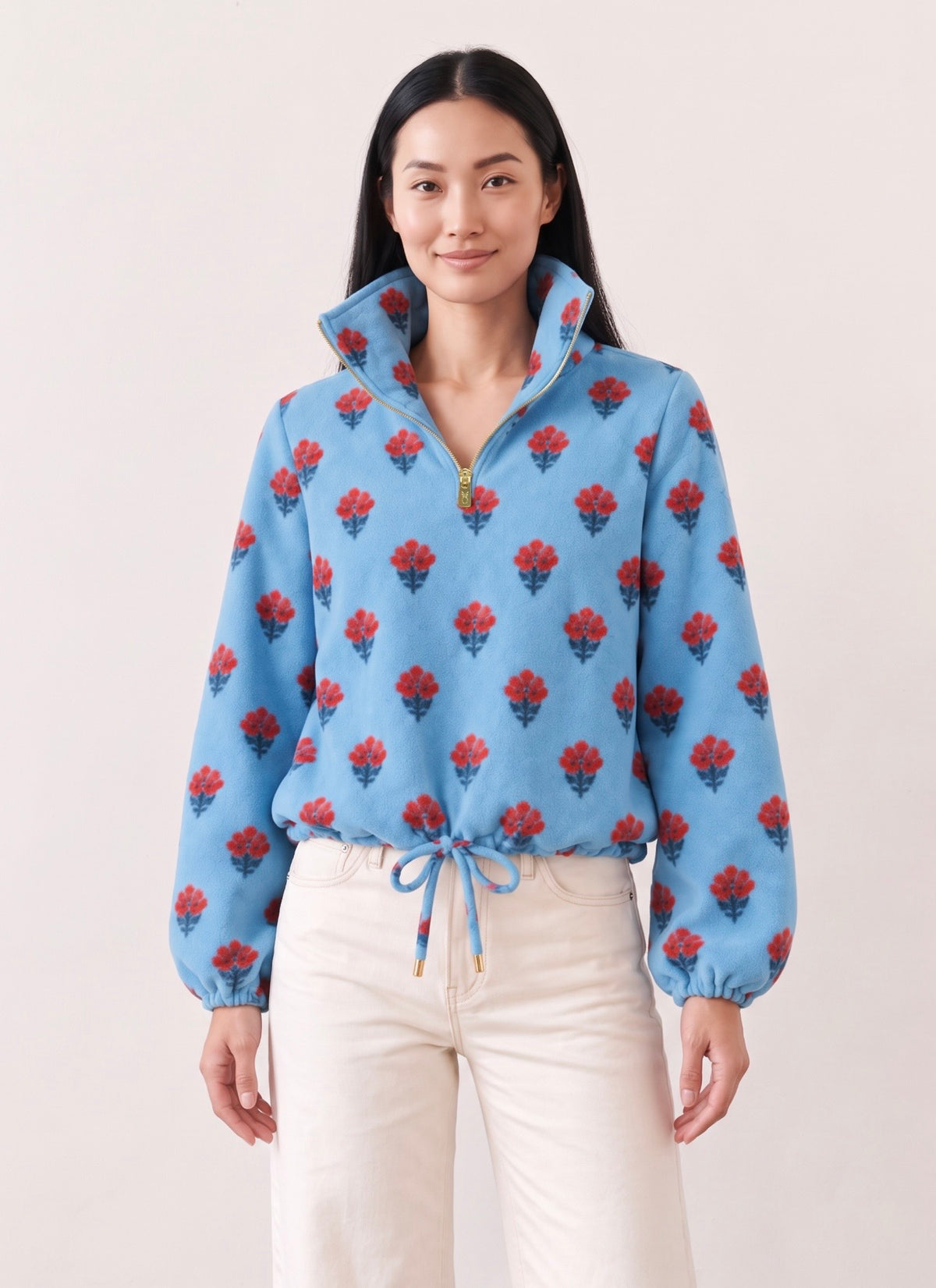 Dudley Stephens x NAVYBLEU Boardwalk Fleece - Cottage Blue Floral