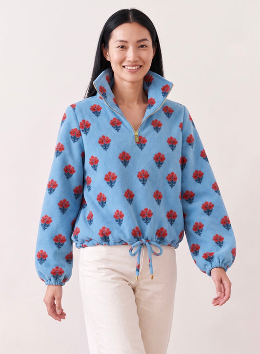 Dudley Stephens x NAVYBLEU Boardwalk Fleece - Cottage Blue Floral