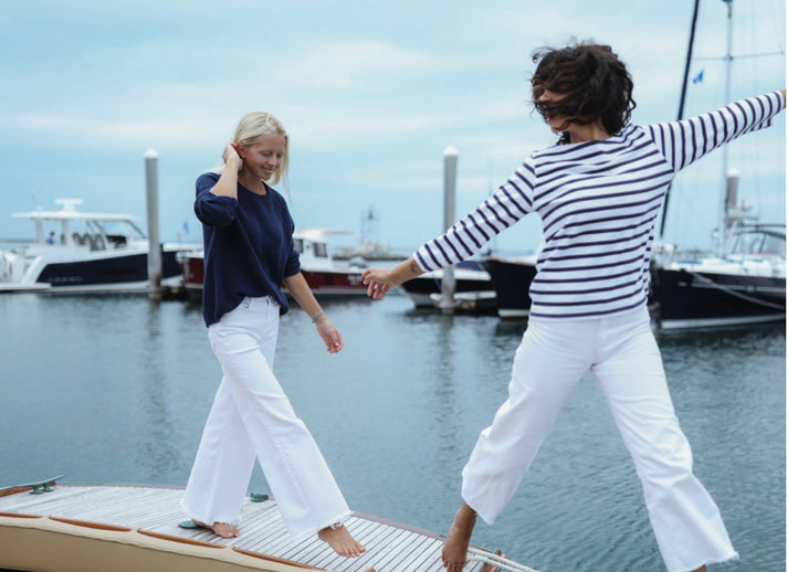 Green Breton Stripe Shirt by NAVYBLEU