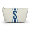 Single Initial Pouch Large- Navy & Blue