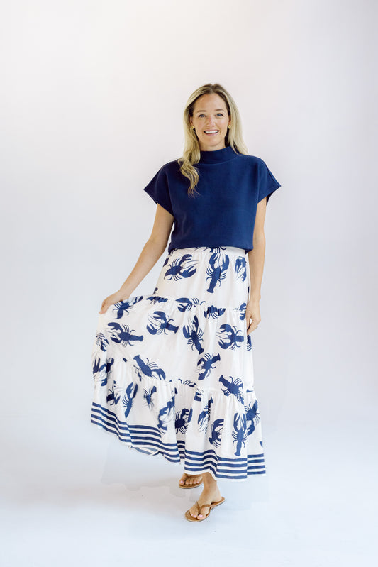 Navy Lobster Skirt