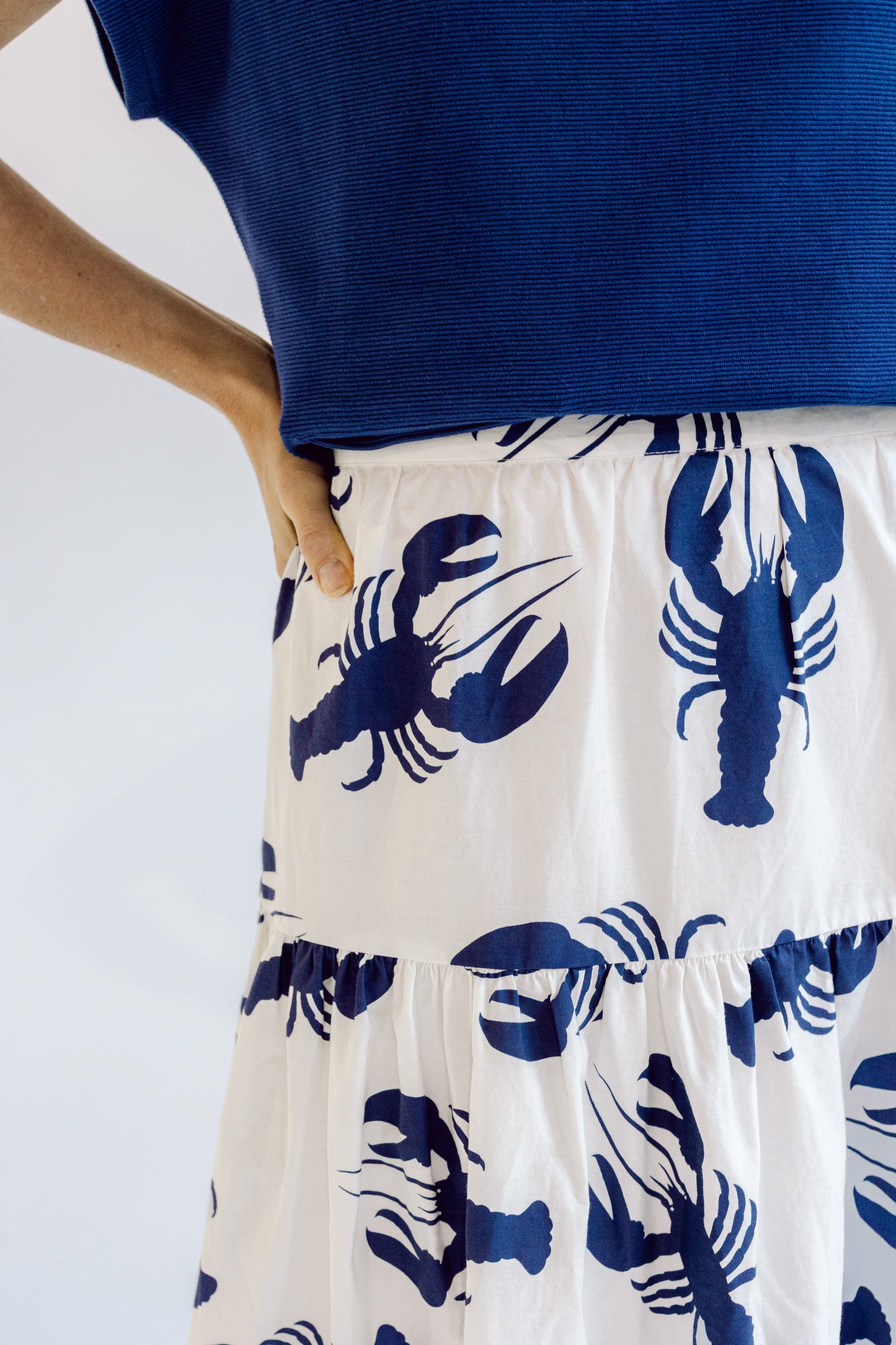 Navy Lobster Skirt