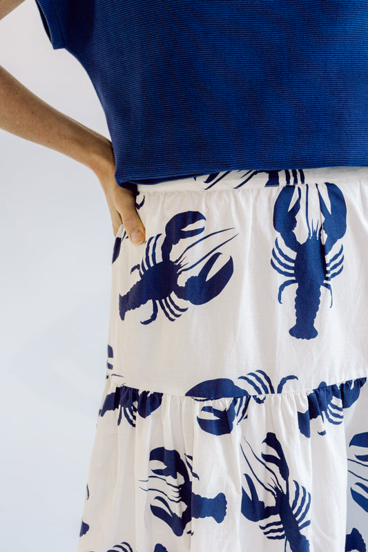 Navy Lobster Skirt
