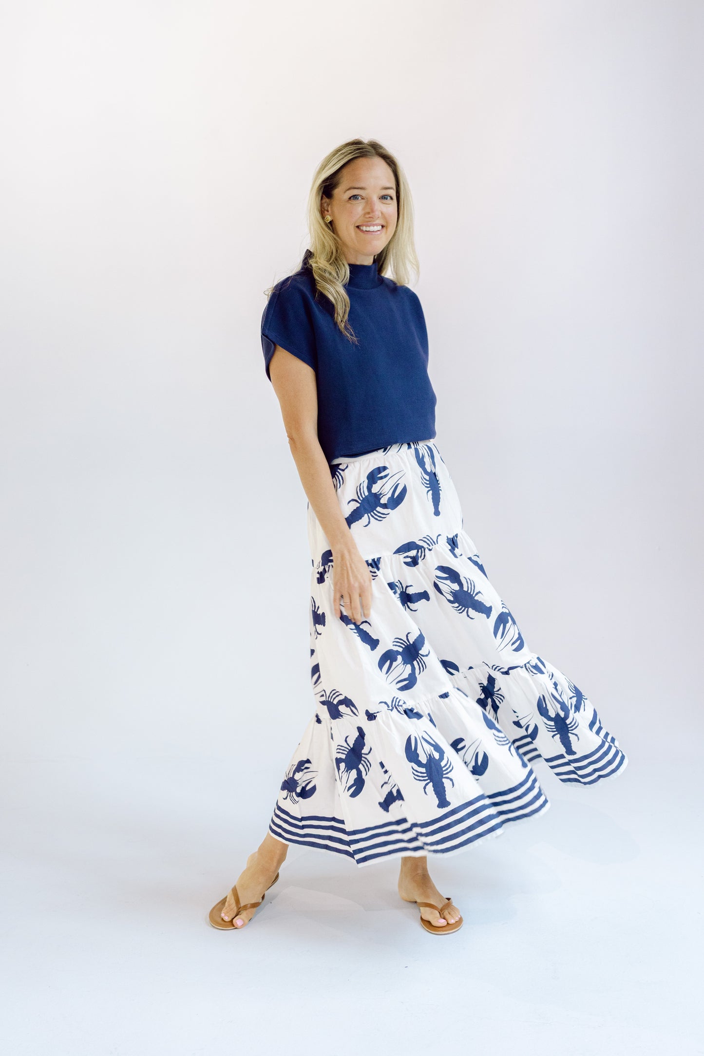 Navy Lobster Skirt