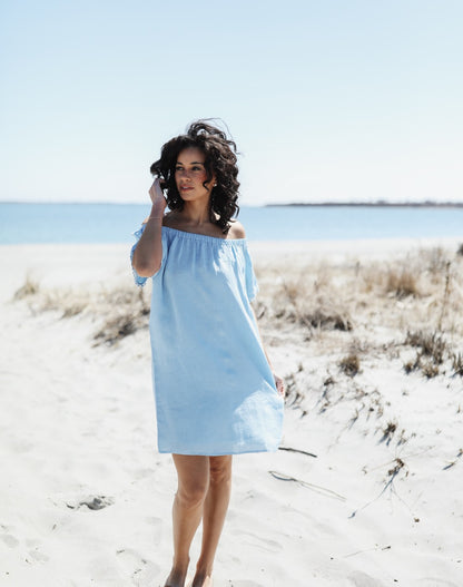 Palm Beach Dress - Carolina Blue