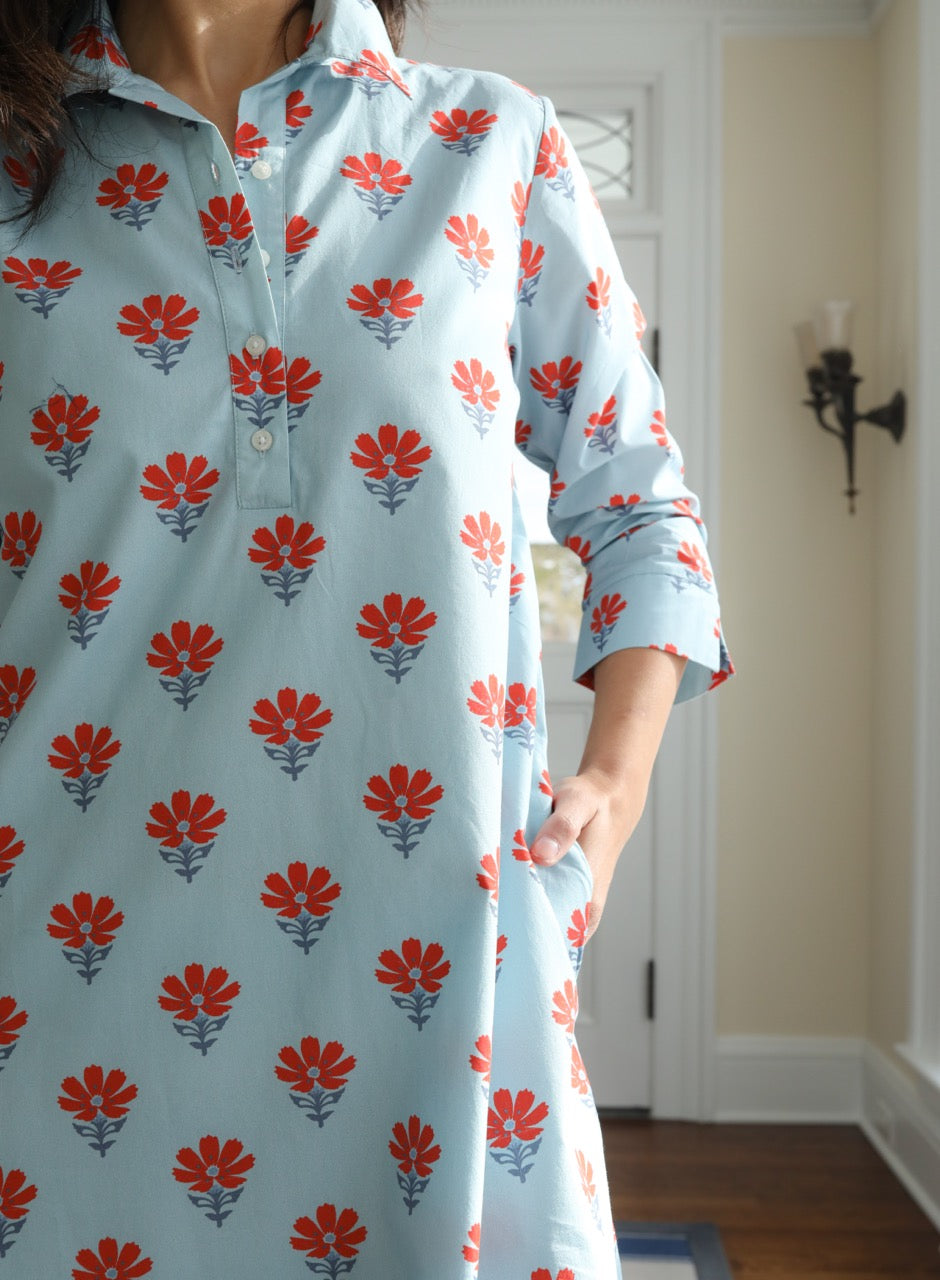 Sara Dress - Poppy Block