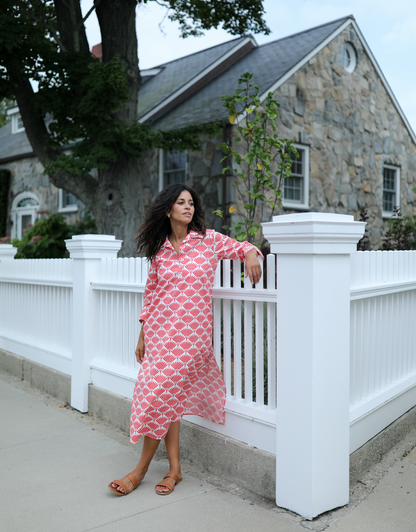 Sara Dress - Poppy Peacock