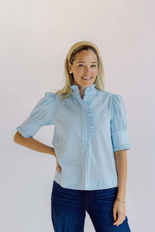 Westport Top - Carolina Blue