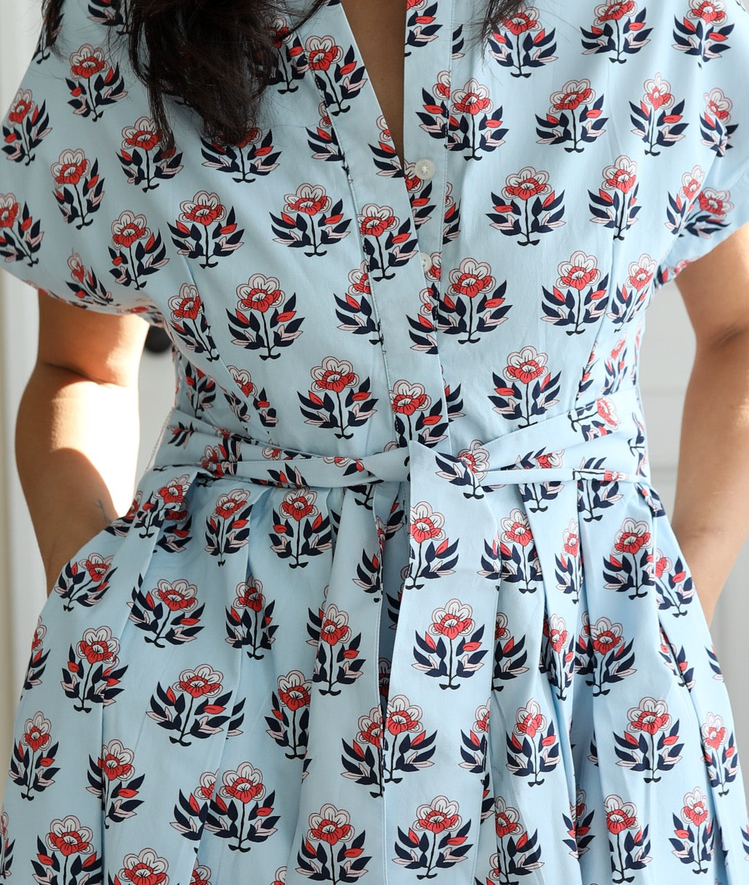 Winnie Dress Short - Heirloom Blue Block