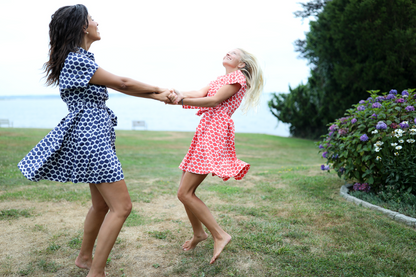 Winnie Dress - Navy Dots