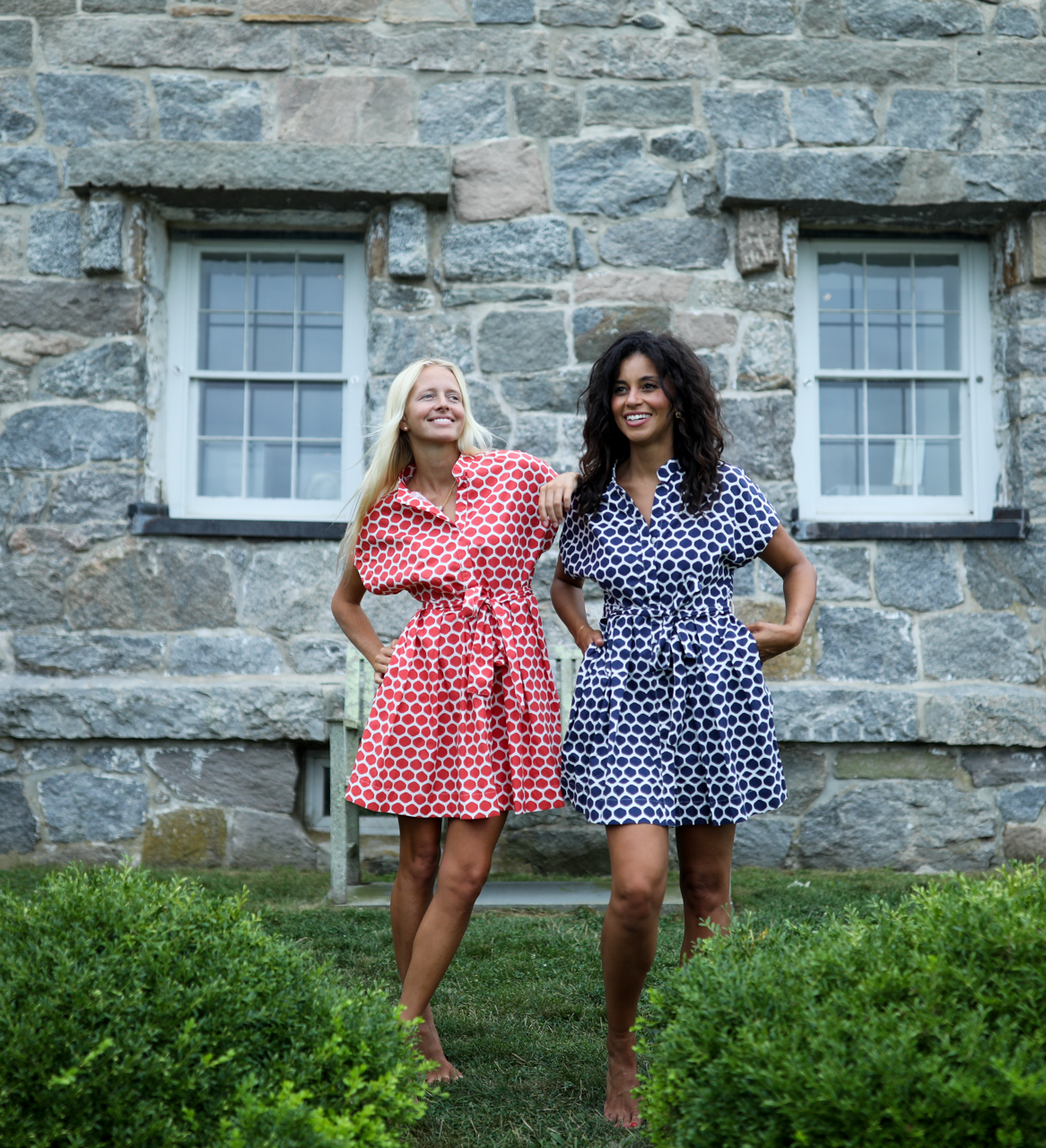 Winnie Dress - Navy Dots