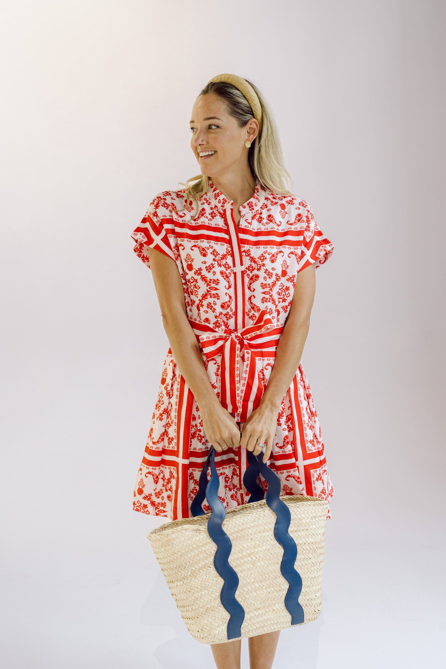 Winnie Dress - Red Paisley
