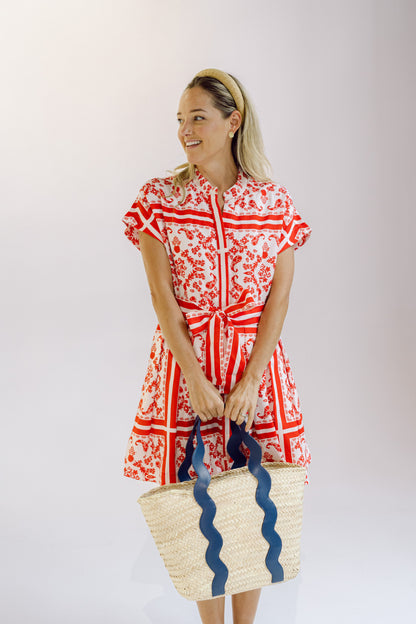 Winnie Dress - Red Paisley