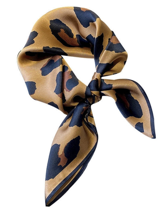 Leopard Print Silk Scarf