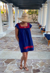 Lola Embroidered Dress - Navy