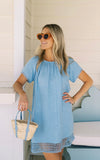 Palm Beach Coverup Dress - Blue