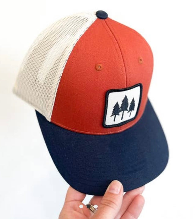 Tree Trucker Hat - Rust/Navy